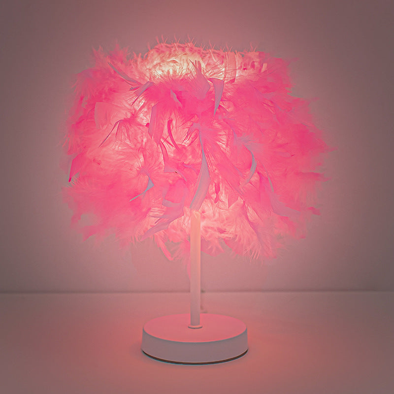 Feather Glow LED Table Lamp – Soft Ambient Decorative Bedside Light