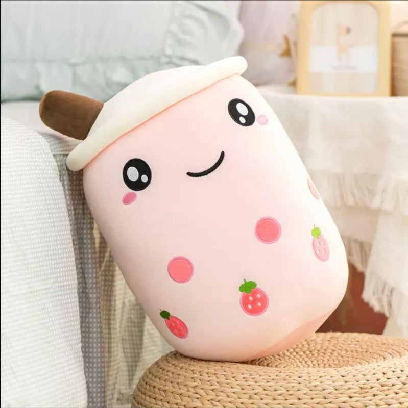 Cute Bubble Tea Plush Pillow (5 Colors – 4 Sizes)