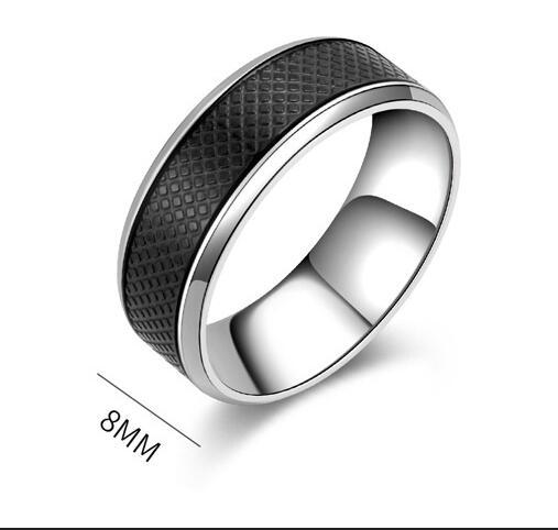 Black Titanium Steel Ring – Minimalist & Durable Design