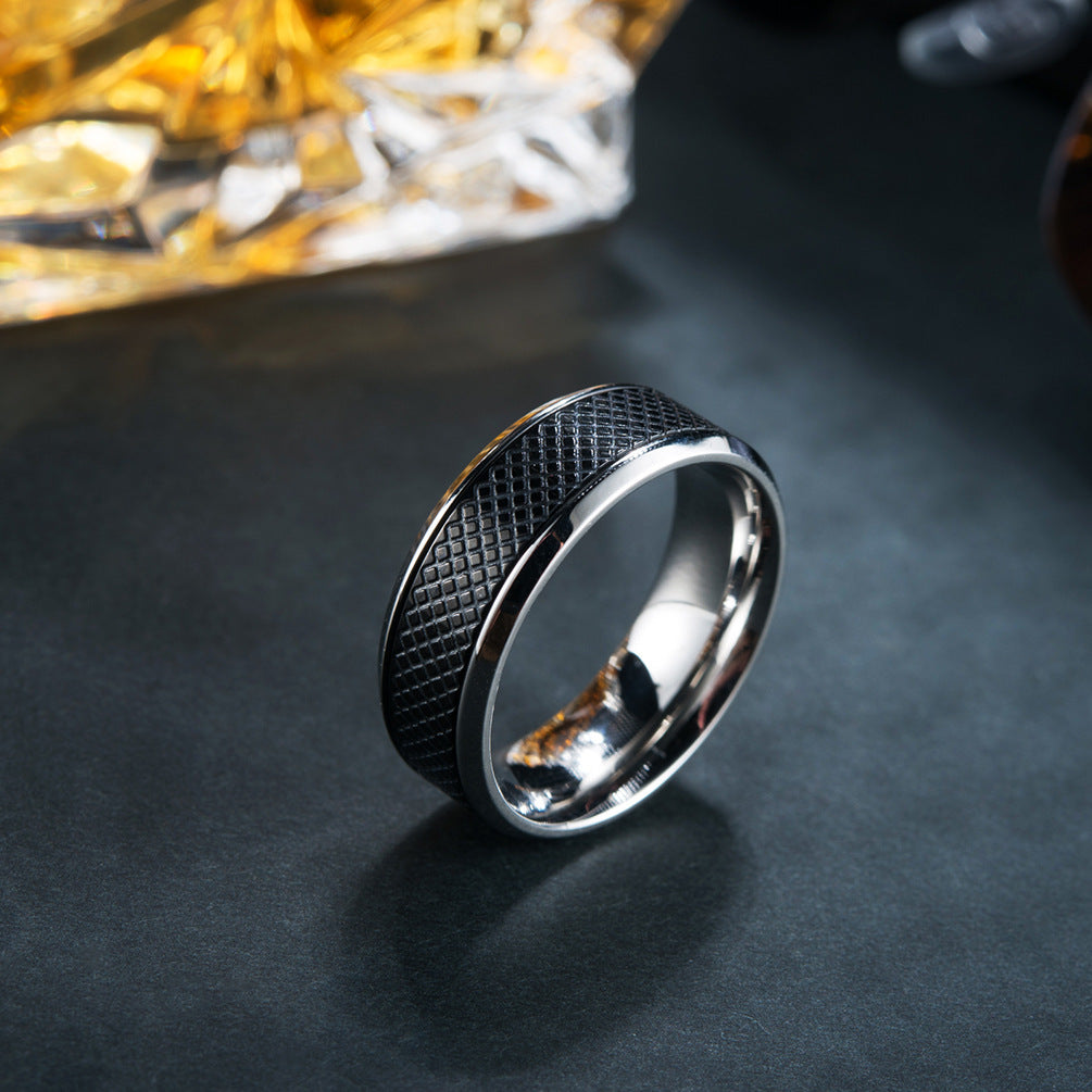 Black Titanium Steel Ring – Minimalist & Durable Design