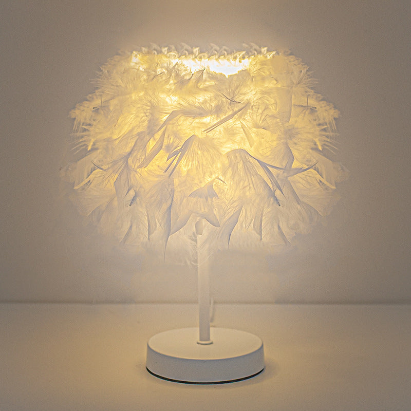 Feather Glow LED Table Lamp – Soft Ambient Decorative Bedside Light