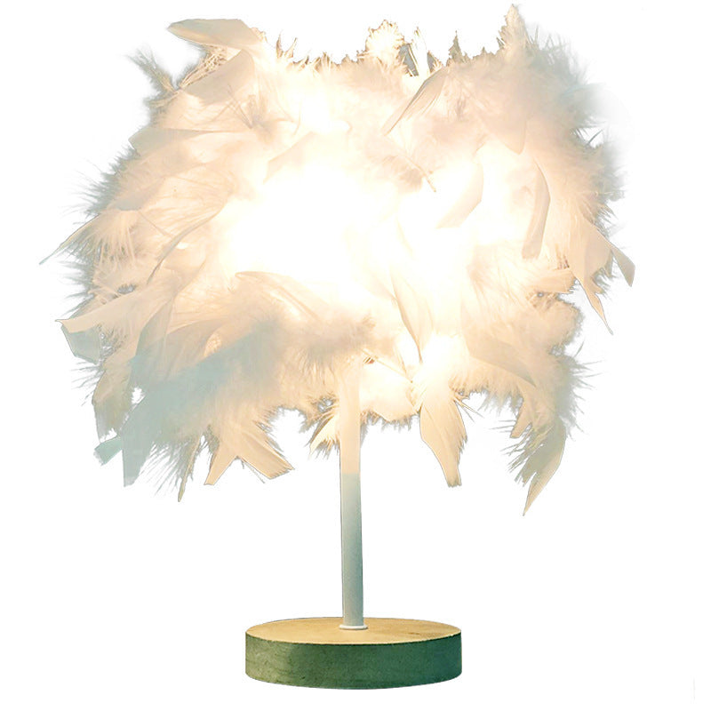 Feather Glow LED Table Lamp – Soft Ambient Decorative Bedside Light
