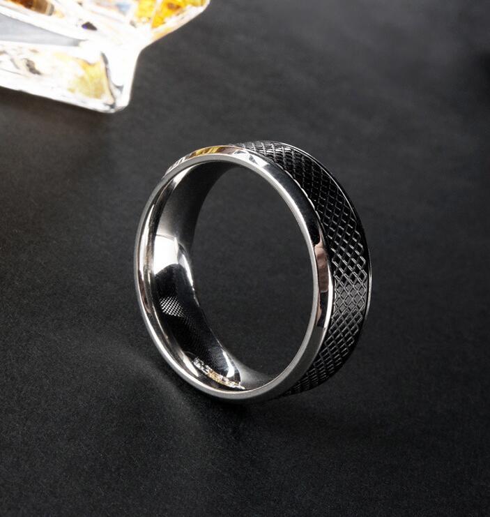 Black Titanium Steel Ring – Minimalist & Durable Design