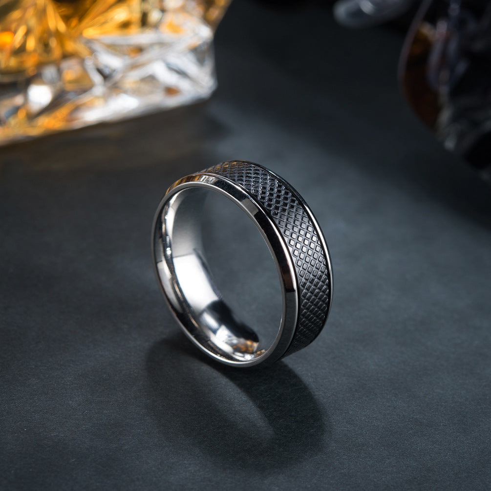 Black Titanium Steel Ring – Minimalist & Durable Design