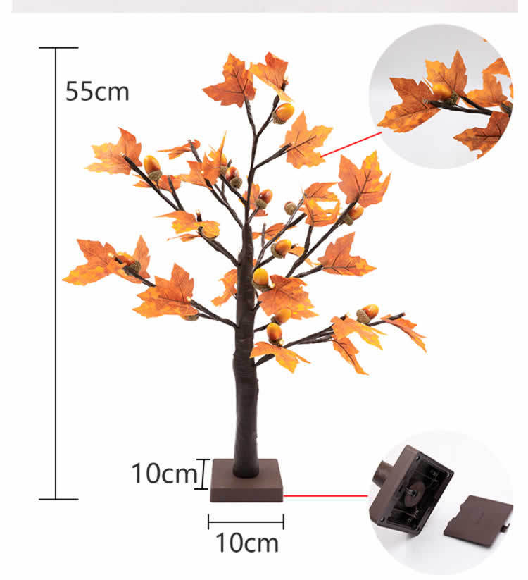Maple Leaf Decorative LED Tree Lamp – Warm Ambient Light for Home & Holiday Decor