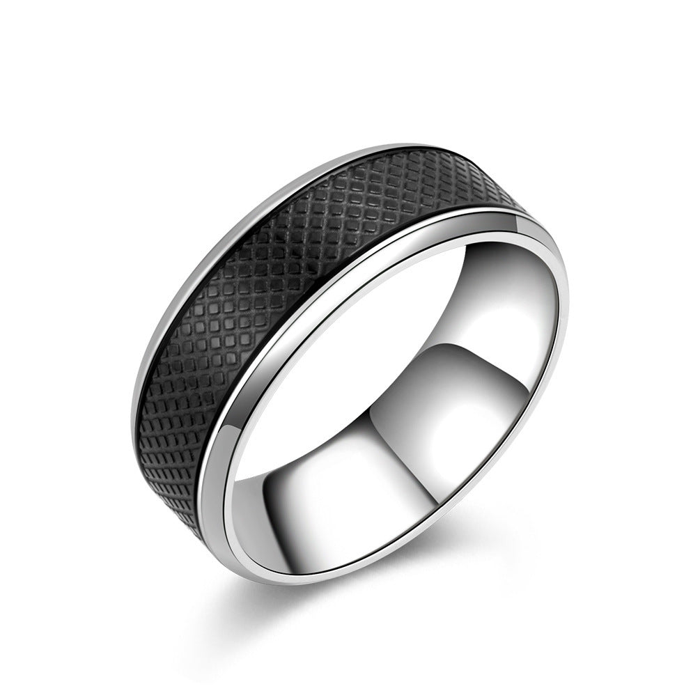 Black Titanium Steel Ring – Minimalist & Durable Design
