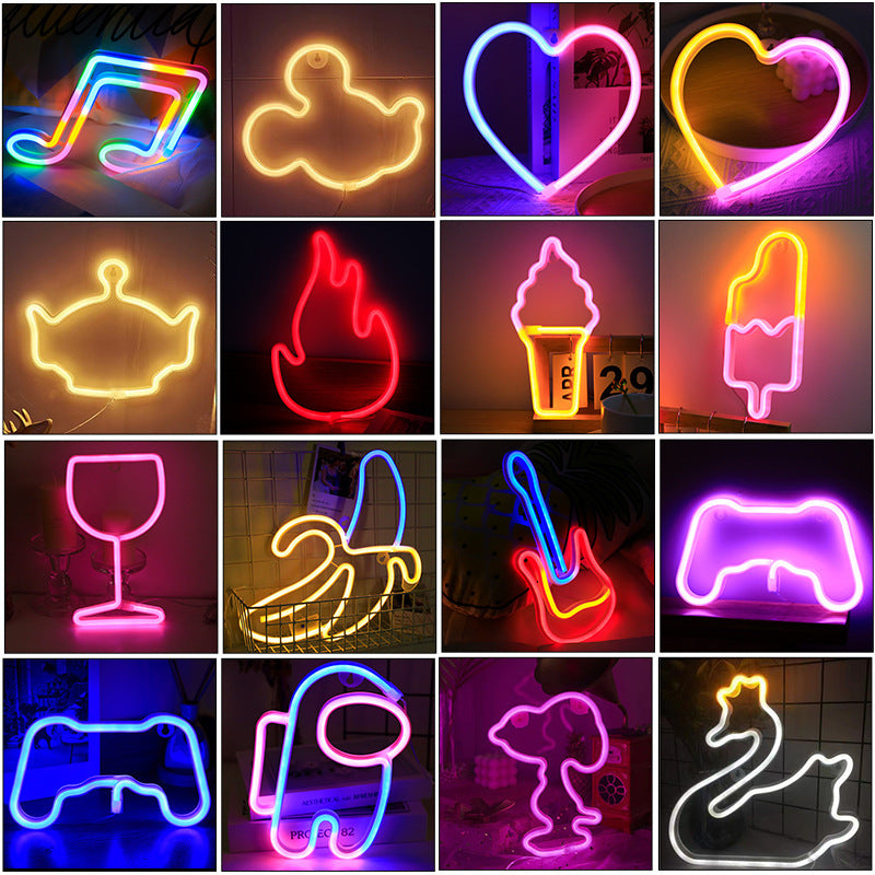 Creative LED Neon Wall Light – Gaming & Aesthetic Room Decor