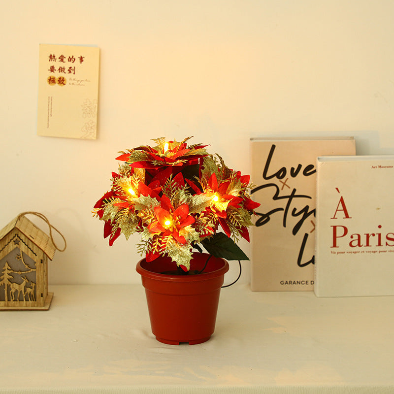 LED Flowerpot Tree Lamp – Warm Ambient Decorative Light